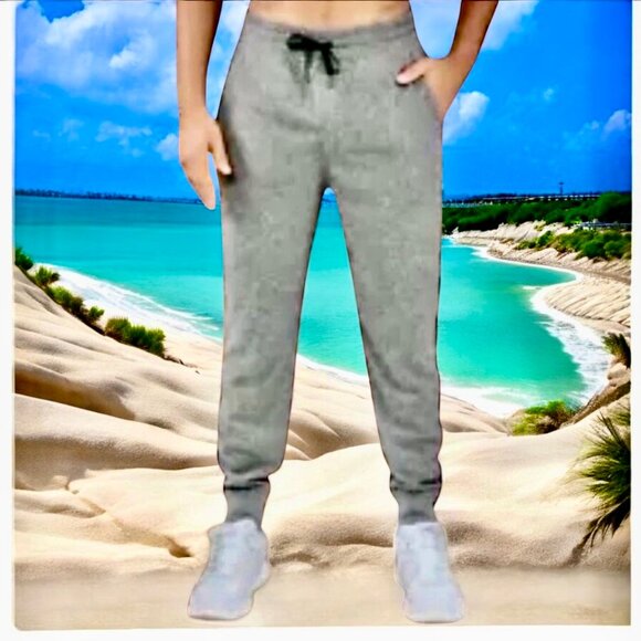 90 Degree Sweatpants By Reflex Lounge Jogger Zip Pockets Gray Mens Large NEW - Picture 1 of 11